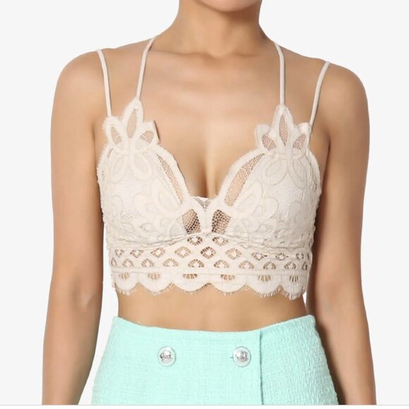 Beige strappy lace bralette sizes 36, 38 and 40 NIB - Picture 5 of 5